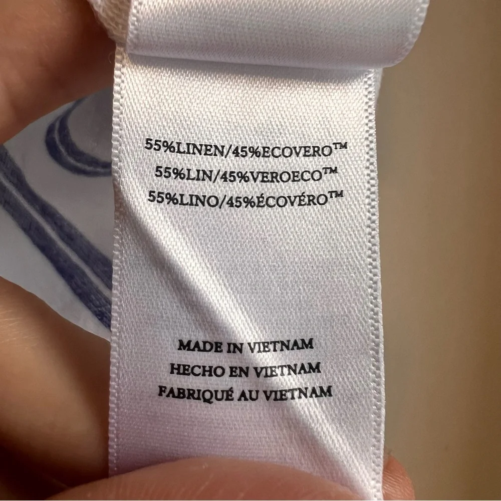 Rails Alena Linen Blouse in Villa Stripe button down size M excellent condition - Picture 14 of 14